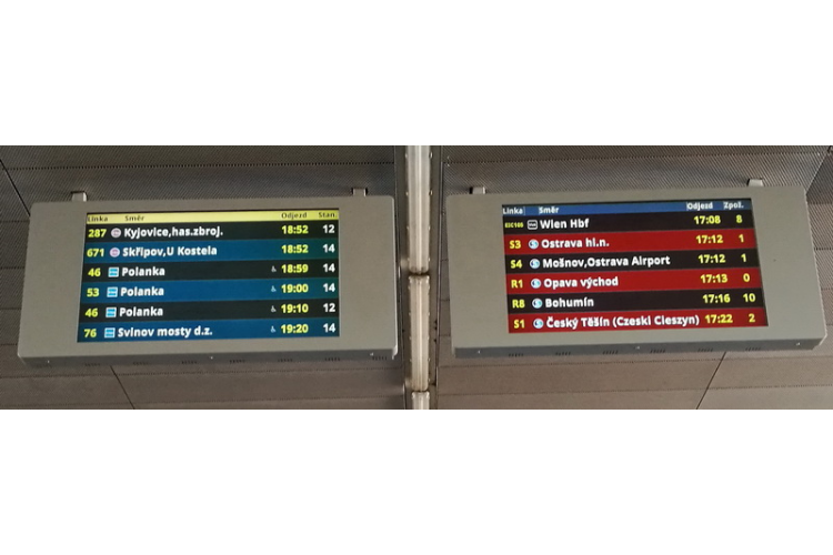 Zastávkové LCD panely - venkovní