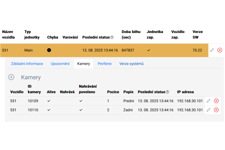 KS-BOS - SW pro kamery ve vozidlech
