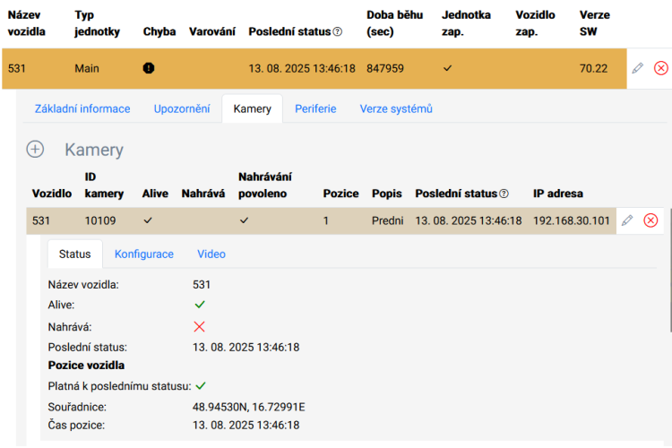 KS-BOS - SW pro kamery ve vozidlech