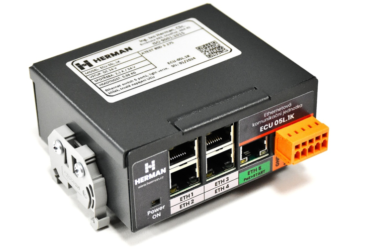 Neřízený přepínač sběrnice ethernet ECU-05L.1K