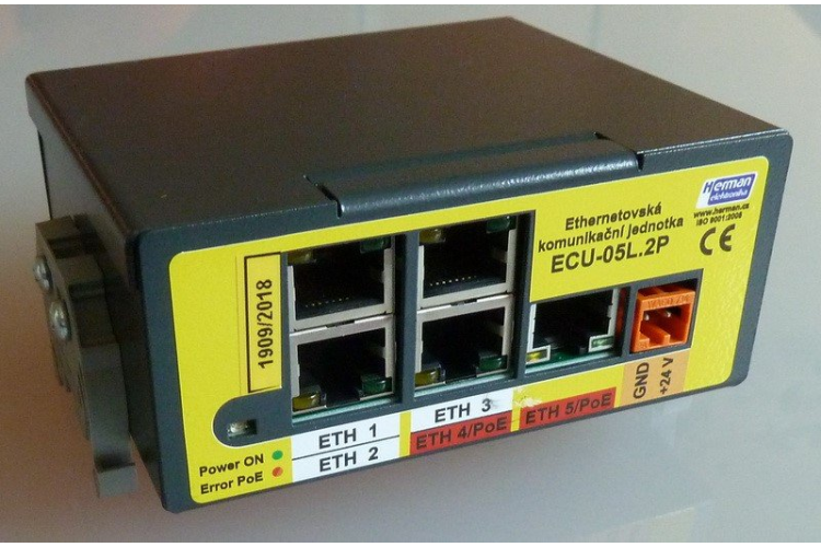 Neřízený přepínač sběrnice ethernet ECU-05L
