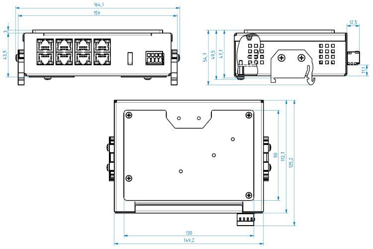 Ethernetový přepínač ECU-08P2