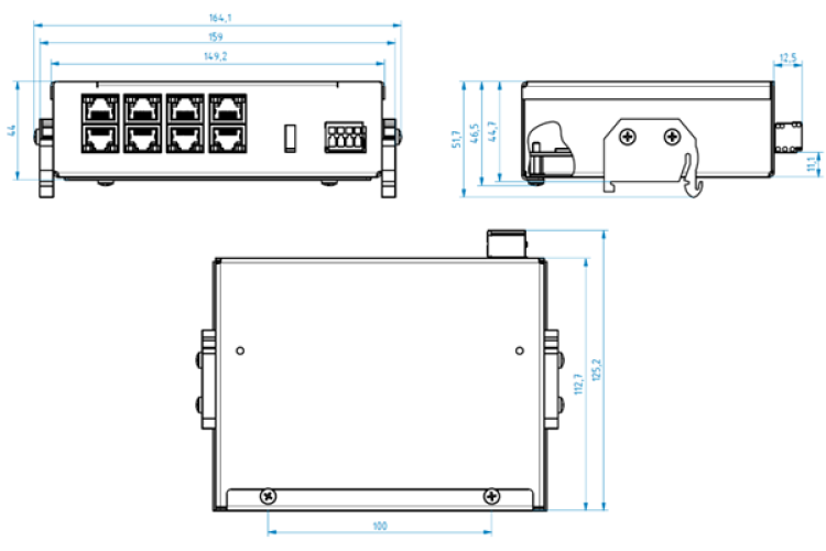 Ethernetový přepínač ECU-08P3