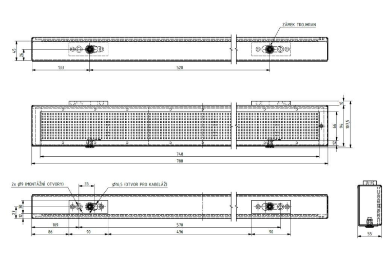 Indoor LED panel, single line - VLP 10 × 12x