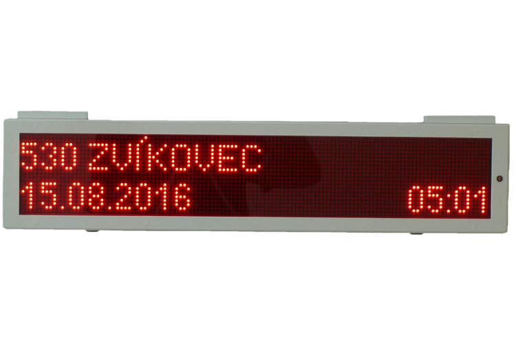 Vvnitřní LED panel, dvouřádkový – VLP 20 × 120