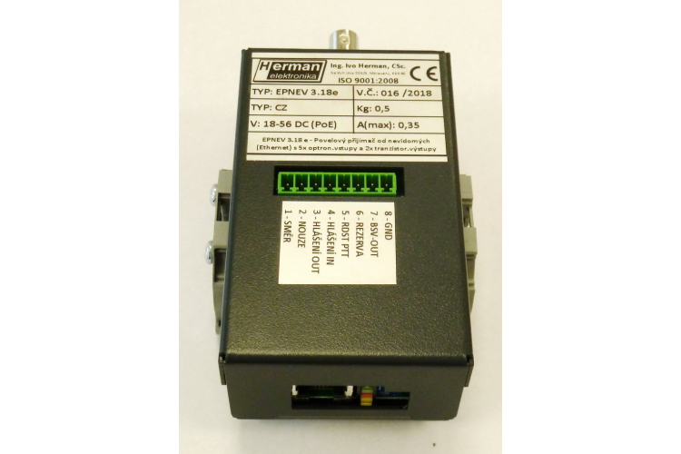 Povelové přijímače EPNEV 3.x8 s Ethernetem