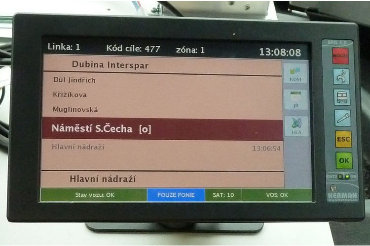 LCD terminál řidiče EPT 4.08