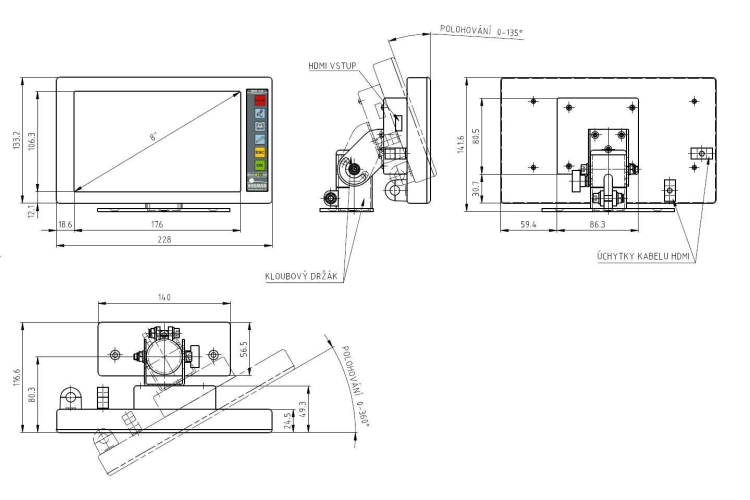 LCD terminál řidiče EPT 4.08