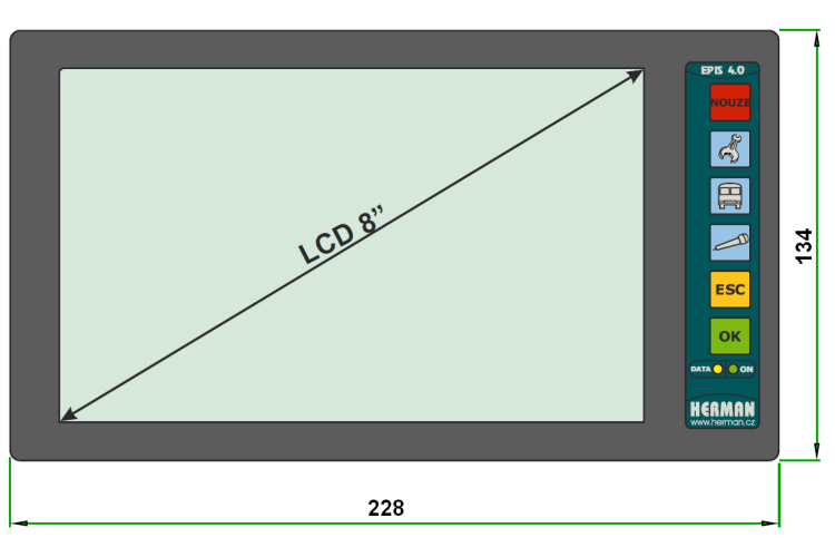 LCD terminál řidiče EPT 4.08
