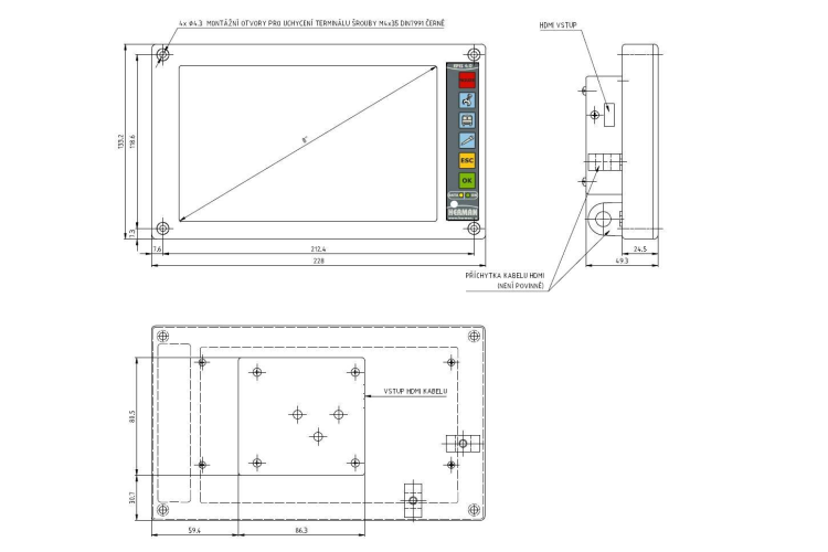 LCD terminál řidiče EPT 4.08