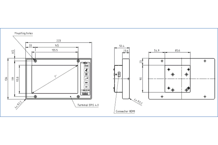 LCD terminál řidiče EPT 4.07