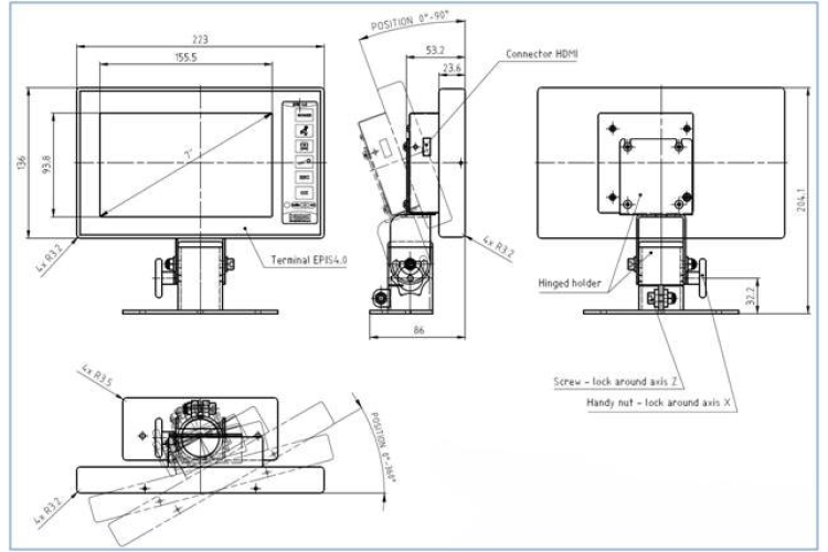 LCD terminál řidiče EPT 4.07